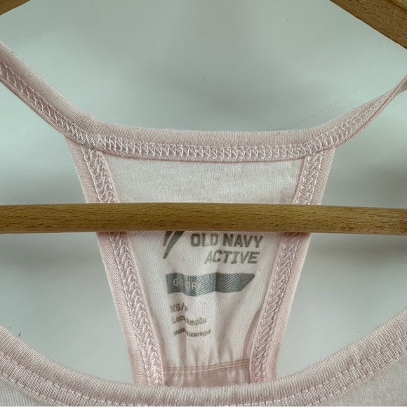 Old Navy Active Pink Racerback Tank – “Don’t Sweat the Small Stuff”, Size XS - Picture 3 of 5